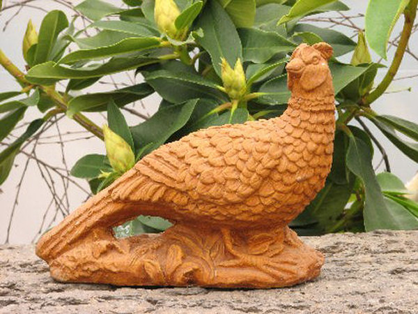 Bird statue pheasant made of stone perfect for outdoor use decor
